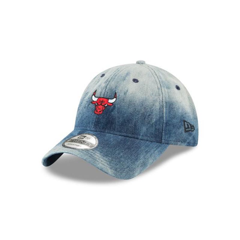 NBA Chicago Bulls Denim Wash Out 9Twenty Adjustable (PHF6000) - Blue New Era Caps